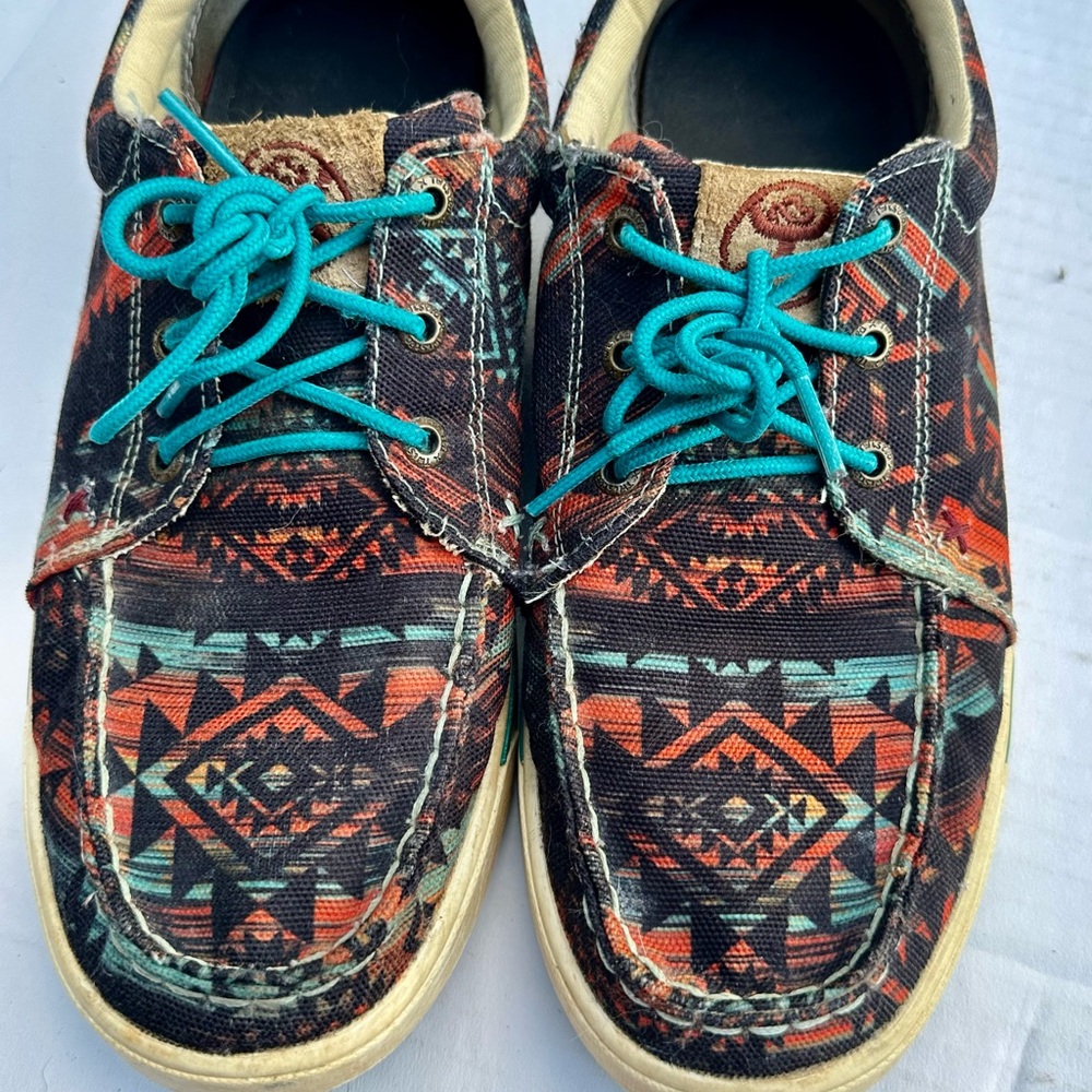Hooey Multicolor Aztec Pattern Men's  Shoes, Size 9.5 M
